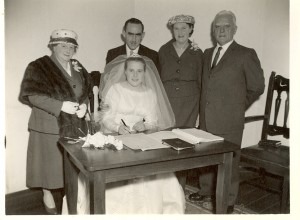 Nana Orams (Margaret Halleren) at Jean & Brian's wedding, 1960